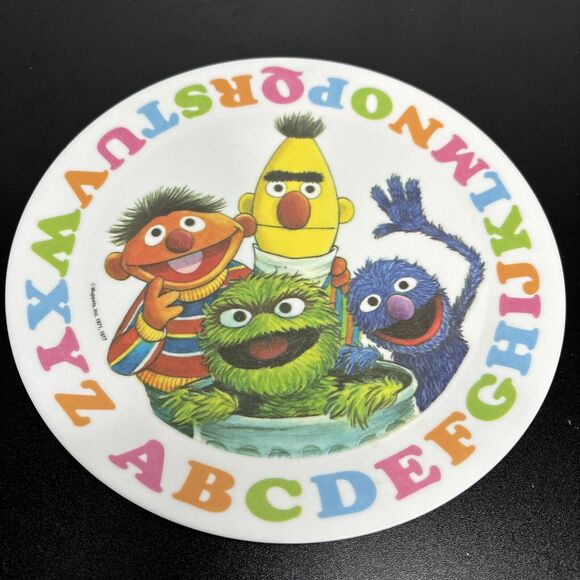 Artisan Ware Sesame Street Plate 8” Bert Ernie Grover Alphabet Plate - Picture 6 of 6